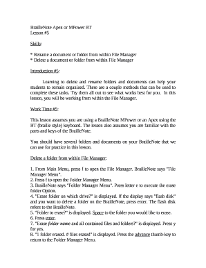 * Rename a document or folder from within File Manager