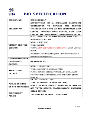 APPOINTMENT OF A SPECIALIST ELECTRICAL CONTRACTOR TO REPLACE THE EXISTING TRANSFORMER UNITS AT THE CENTURION DATA CENTRE, NUMERUS DATA CENTRE, BETA DATA CENTRE, AND PIETERMARITZBURG DATA CENTRE