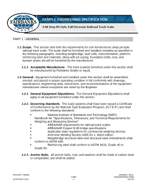 Sample Engineering Specification