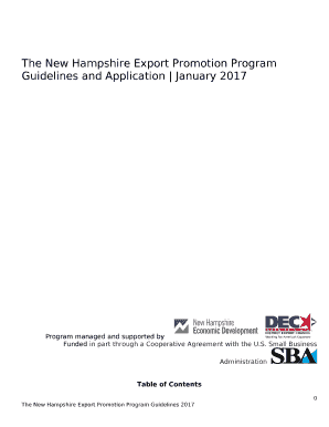 The New Hampshire Export Promotion Program