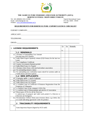 THE AGRICULTURE FISHERIES AND FOOD AUTHORITY (AFFA)