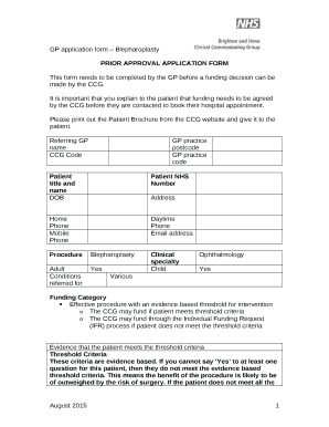 PRIOR APPROVAL APPLICATION FORM