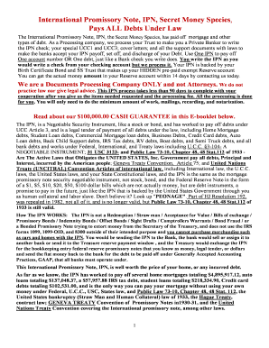 international promissory note