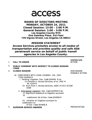 MISSION STATEMENT Access Services promotes access to all ...