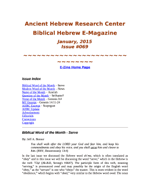 Biblical Hebrew E-Magazine - Ancient Hebrew Research Center