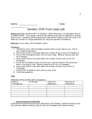Fruit loop lab