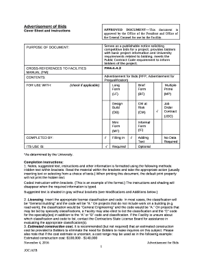 Advertisement of Bids