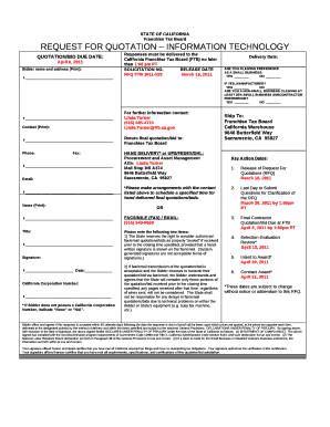 REQUEST FOR QUOTATION INFORMATION TECHNOLOGY