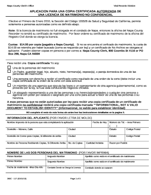 Napa County Clerks OfficeVital Records Division