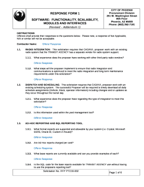 Offerors shall provide their responses to the questions below