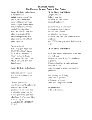 Fillable Online Seuss Poems Fax Email Print - pdfFiller