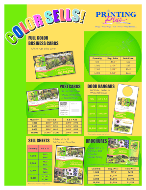 Fillable Online Price Sheets - FedEx Kinko's / Quick Copy Services ...