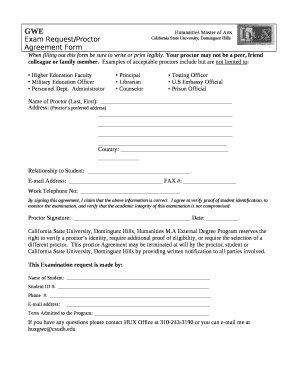 When filling out this form be sure to write or print legibly