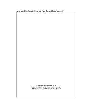 Fillable Online Sample Copyright Page (Pre-published materials) Fax ...