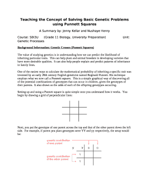 Teaching the Concept of Solving Basic Genetic Problems using Punnett Squares