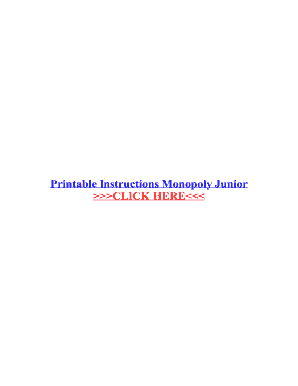 Monopoly Junior Instructions - Fill Online, Printable, Fillable, Blank ...