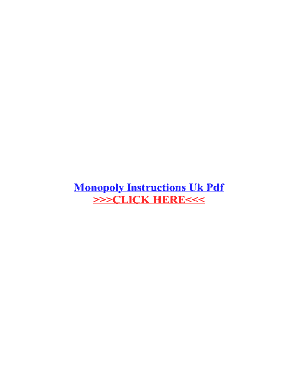 Fillable Online Monopoly Instructions Uk Pdf Fax Email Print - pdfFiller