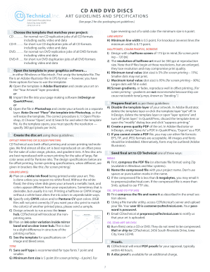 Fillable Online CD AND DVD DISCS Fax Email Print - pdfFiller