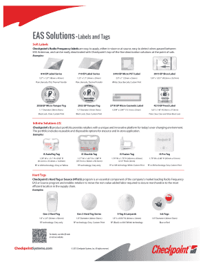 Fillable Online EAS Solutions Labels and Tags Fax Email Print - pdfFiller