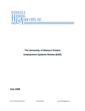 Employment Systems Review (ESR)