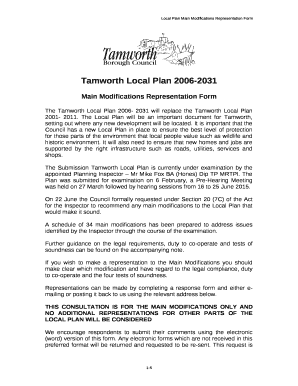 The Tamworth Local Plan 2006- 2031 will replace the Tamworth Local Plan 2001- 2011