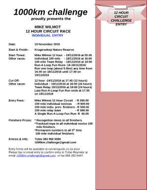 NEW START &amp;amp; FINISH VENUE: -