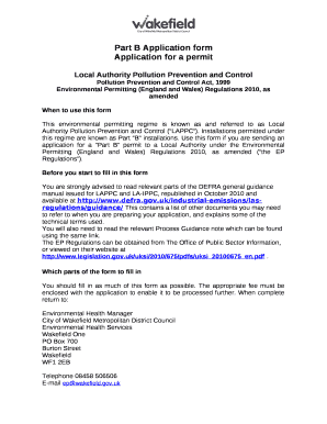 Environmental Permitting (England and Wales) Regulations 2010, as amended
