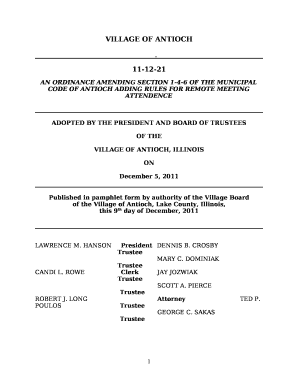 ADOPTED BY THE PRESIDENT AND BOARD OF TRUSTEES
