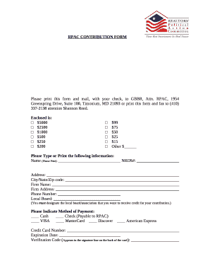 RPAC CONTRIBUTION FORM