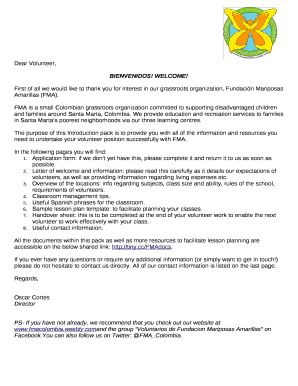 First of all we would like to thank you for interest in our grassroots organization, Fundacin Mariposas Amarillas (FMA)