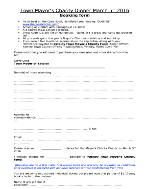 To be held at The Casa Hotel, Handford Lane, Yateley