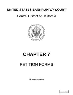 Chapter 7 Petition Filing Information