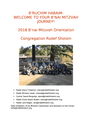 WELCOME TO YOUR BNAI MITZVAH JOURNEY