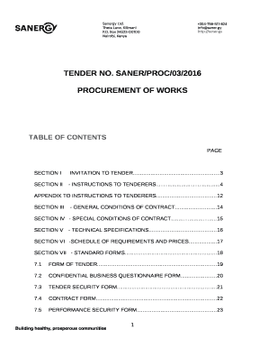 SECTION I INVITATION TO TENDER3