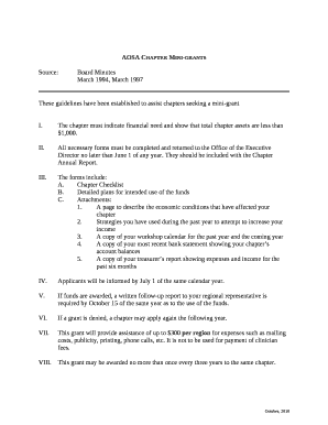 AOSA Chapter Mini-grants