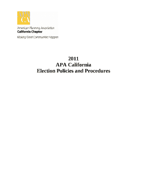 Election Policies and Procedures