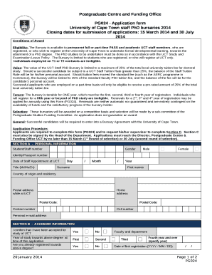 PG024 - Application form