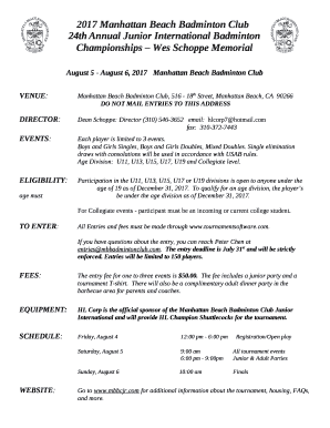 24th Annual Junior International Badminton