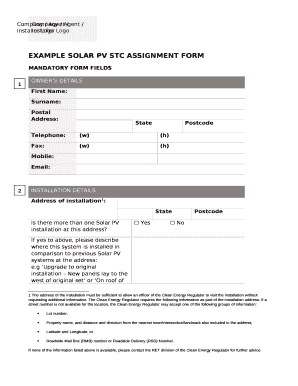 Stc assignment form