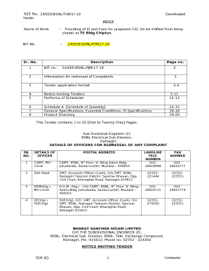 Name of Work: -Providing of EI and Fans for proposed CSC (to be shifted from temp shade) at TE Bldg Chiplun