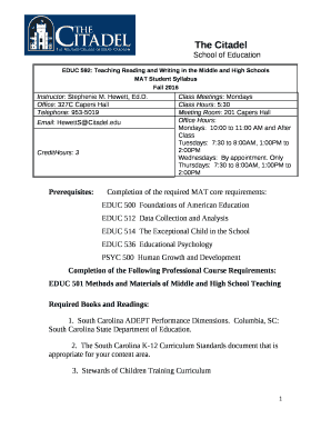 MAT Student Syllabus