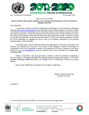 Data on Invasive Alien Species available on the Clearing-House Mechanism of the Convention on Biological Diversity