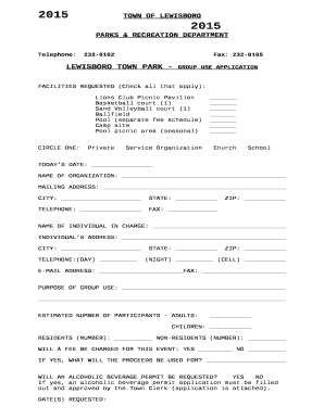 FACILITIES REQUESTED (Check all that apply):