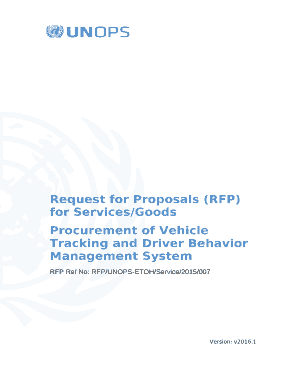 Subject: Request for Proposals for the Supply of Procurement of Vehicle Tracking and Driver Behaviour Management System for the Ministry of Health in Ethiopia RFP Ref No template