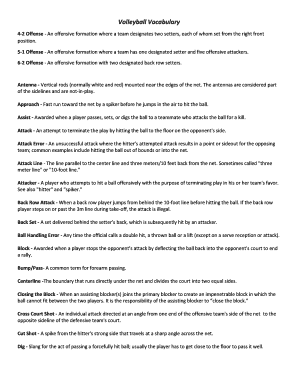 Submit volleyball rotation 6 2 Form Templates Online in PDF