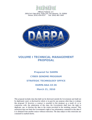 VOLUME I TECHNICAL MANAGEMENT PROPOSAL