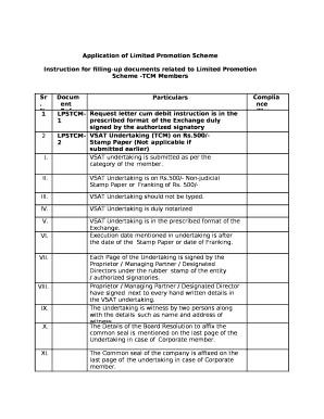 Instruction for filling-up documents related to Limited Promotion Scheme -TCM Members