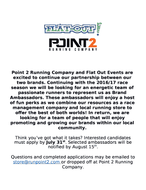 Point 2 Running Company and Flat Out Events are excited to continue our partnership between our two brands