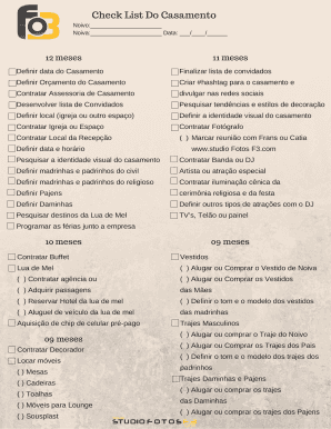 Wedding Checklist Template