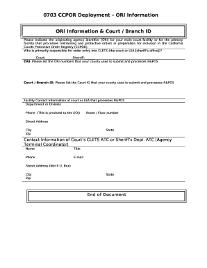 CCPOR - California Courts - State of California